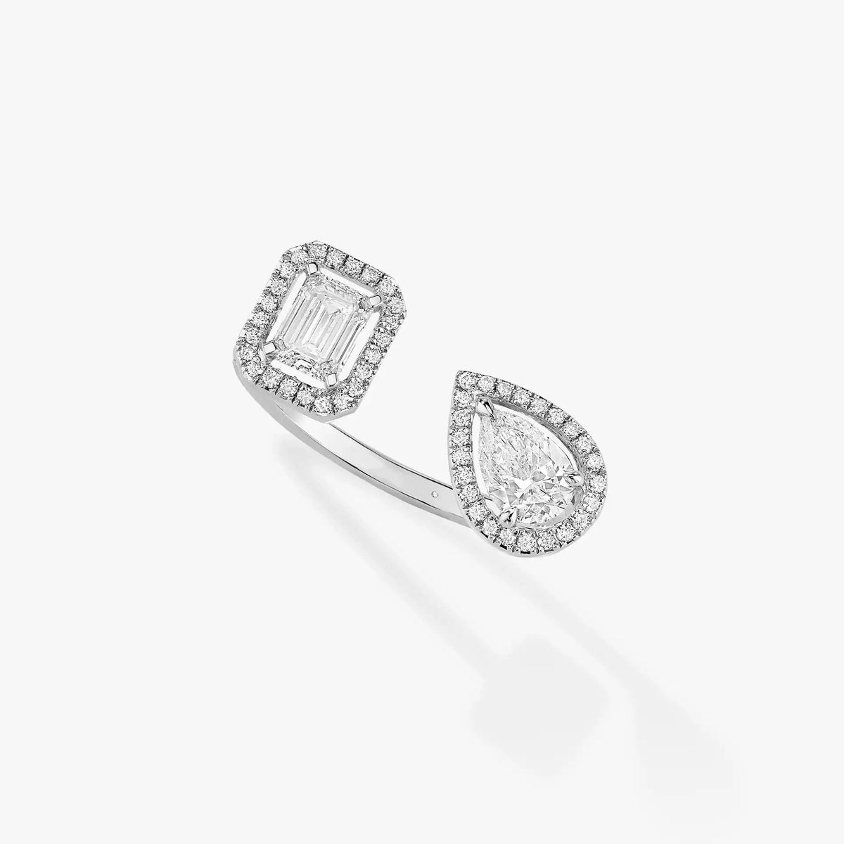 [MIRA] MY TWIN TOI & MOI SILVER DIAMOND RING
