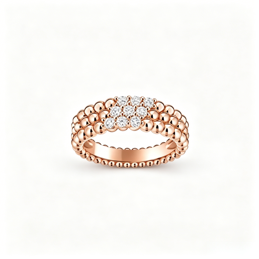 [MIRA]  THREE-ROW DIAMOND RING