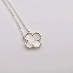 ??MIRA?¡¥CLOVER  15MM WHITE MOTHER-OF-PEARL SILVER