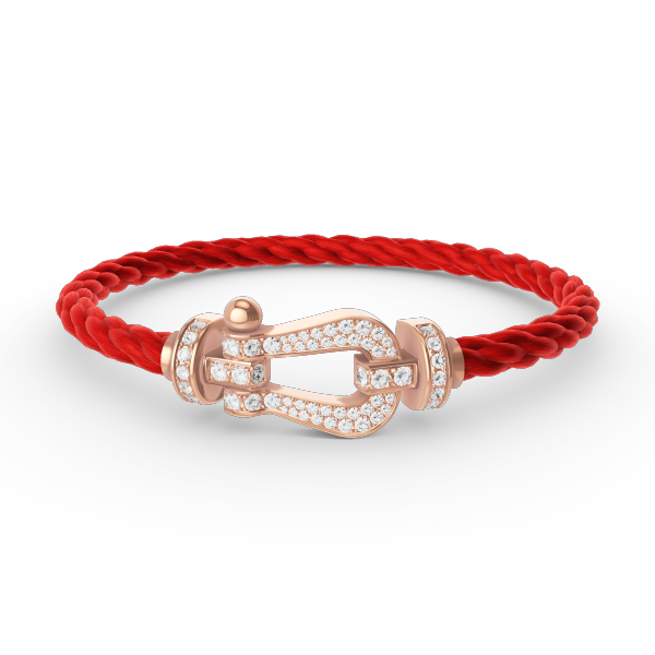 ??MIRA?¡¥FORCE LARGE HORSESHOE FULL DIAMOND BRACELET ROSE GOLD