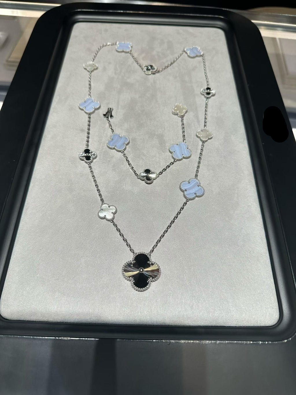 [??MIRA?¡¥] 25 NEW CLOVER 15 MOTIFS PURPLE CHALCEDONY