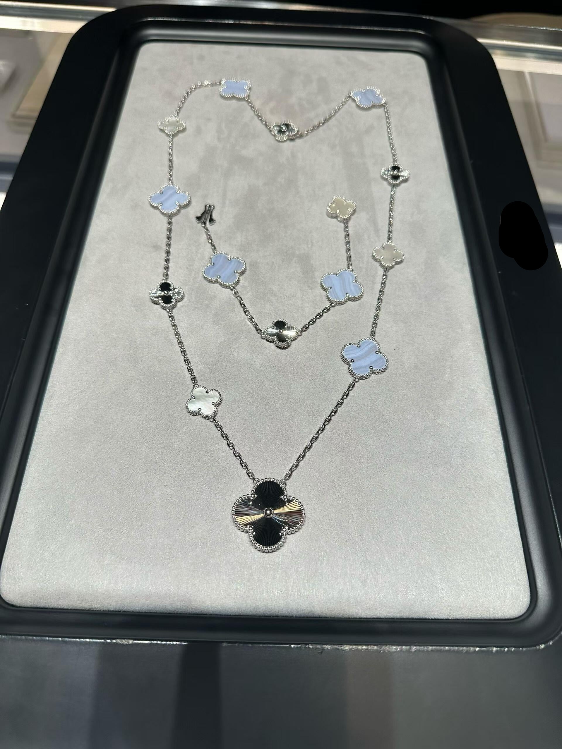 [??MIRA?¡¥] 25 NEW CLOVER 15 MOTIFS PURPLE CHALCEDONY