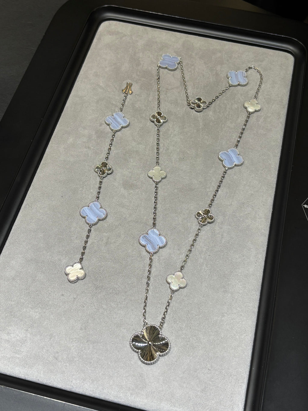 [??MIRA?¡¥] 25 NEW CLOVER 15 MOTIFS PURPLE CHALCEDONY