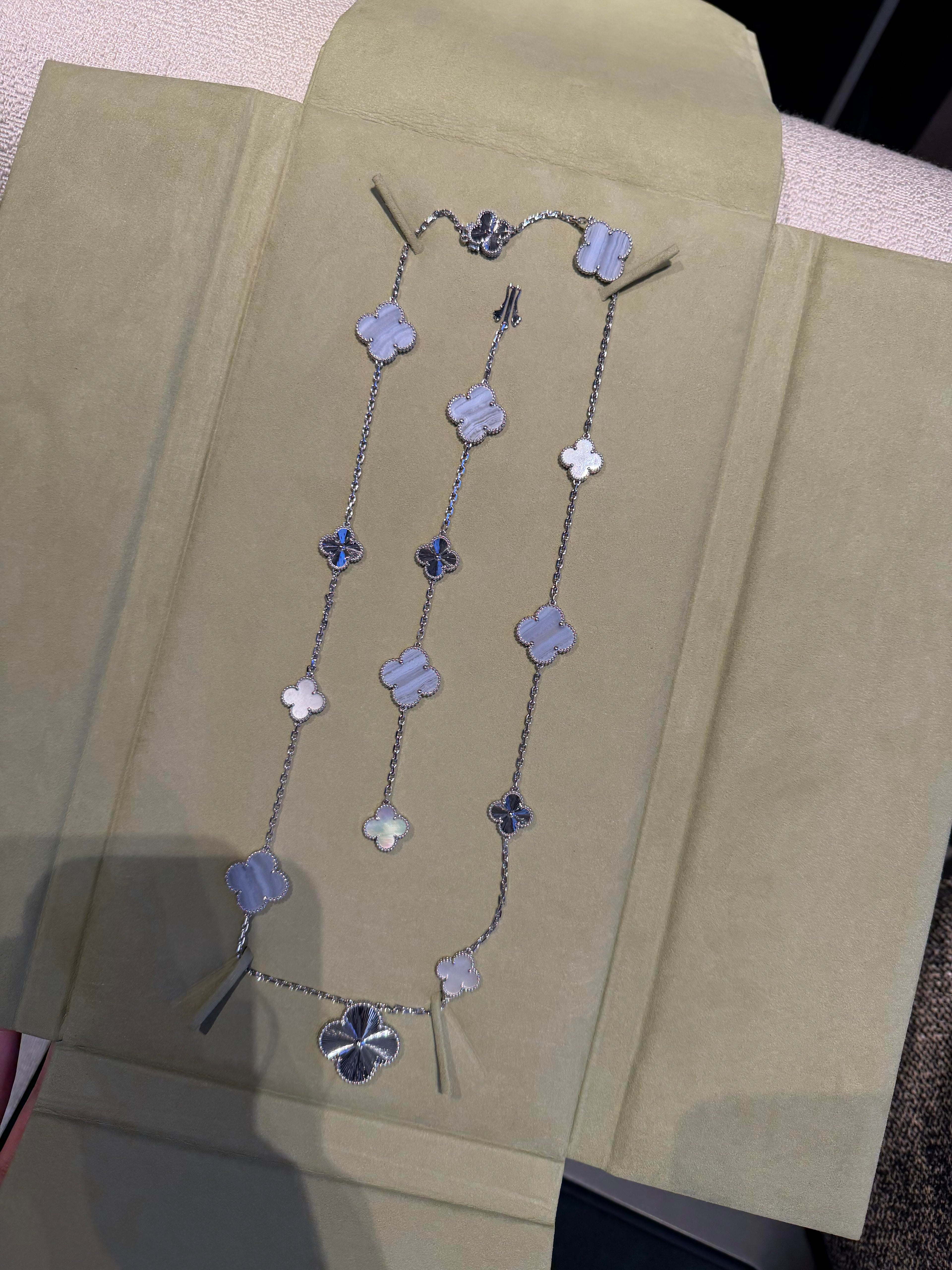 [??MIRA?¡¥] 25 NEW CLOVER 15 MOTIFS PURPLE CHALCEDONY