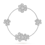 ??MIRA?¡¥FRIVOLE SILVER 5 FLOWERS BRACELET