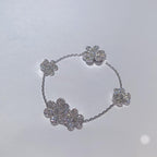 ??MIRA?¡¥FRIVOLE SILVER 5 FLOWERS BRACELET