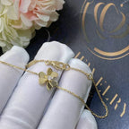 ??MIRA?¡¥FRIVOLE GOLD FLOWER PINK MALACHITE BRACELET
