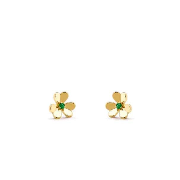 ??MIRA?¡¥FRIVOLE  FLOWER MALACHITE EARRINGS