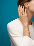 ??MIRA?¡¥FRIVOLE GOLD FLOWER DIAMOND EARRINGS