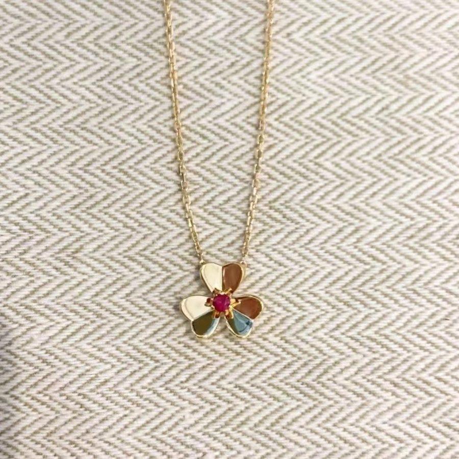 ??MIRA?¡¥FRIVOLE GOLD FLOWER NECKLACE