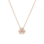 ??MIRA?¡¥FRIVOLE ROSE GOLD FLOWER DIAMOND NECKLACE