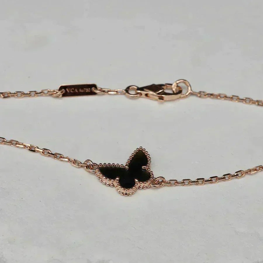 ??MIRA?¡¥BUTTERFLY ONYX  BUTTERFLY BRACELET