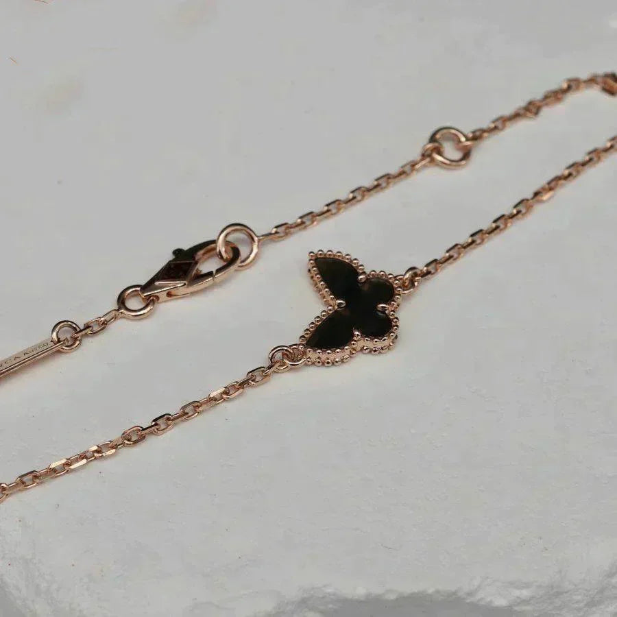 ??MIRA?¡¥BUTTERFLY ONYX  BUTTERFLY BRACELET