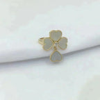 ??MIRA?¡¥SWEET CLOVER WHITE MOP RING