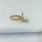 ??MIRA?¡¥SWEET CLOVER WHITE MOP RING