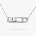 [MIRA] Move Pave_ Rose Gold Diamond Necklace