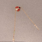 ??MIRA?¡¥LUCKY SPRING 1 MOTIF PINK GOLD BRACELET
