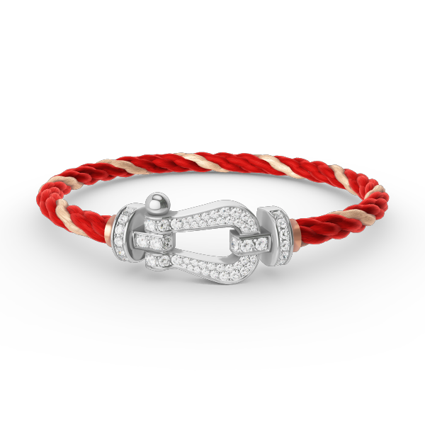 ??MIRA?¡¥FORCE LARGE HORSESHOE FULL DIAMOND BRACELET SILVER