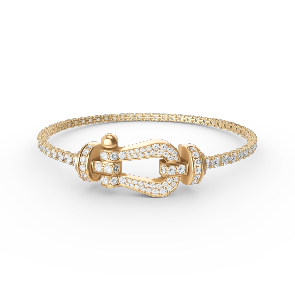 ??MIRA?¡¥FORCE  LARGE HORSESHOE FULL DIAMOND TENNIS BRACELET
